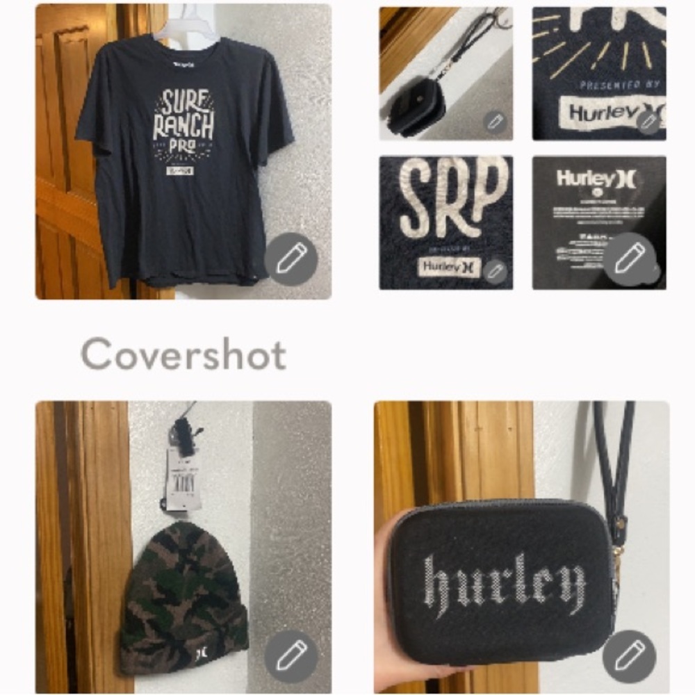 Hurley hard shell bag+SRP🏄‍♀️18’Ranch-Pro tee XL+Cool Hurley Camo Cap